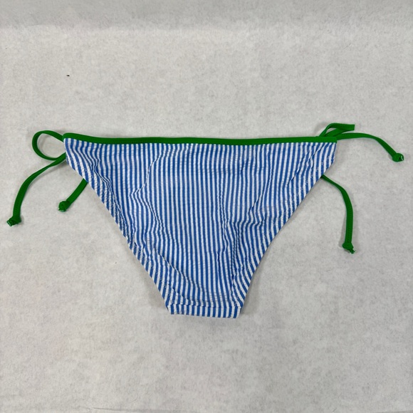J.CREW Tipped Seersucker String Bikini Bottom - G1342 - Sz S - Picture 5 of 11